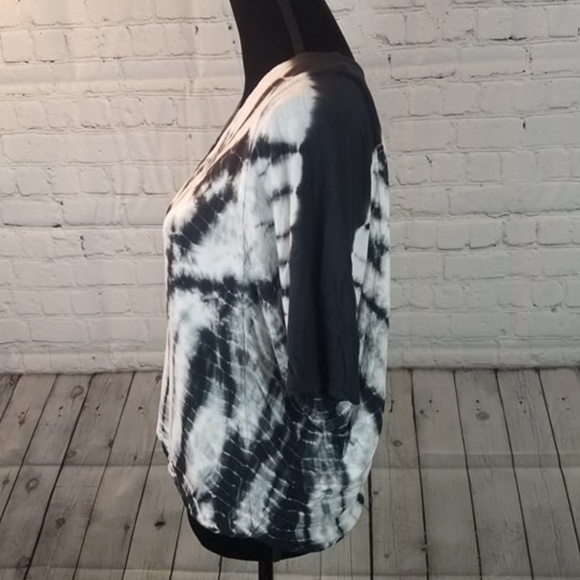 Rxb Tie Dye Boho Top Blouse Size M Black - Picture 4 of 5
